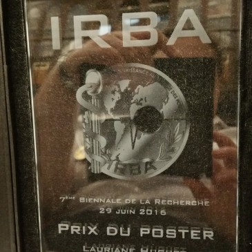 Prix Poster lors de la biennale de l’IRBA